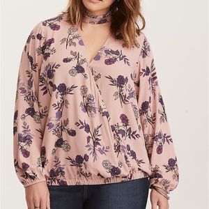 Torrid Chiffon Surplice Blouse